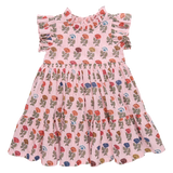 Girls Jennifer Dress | Multi Flower Drop