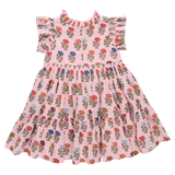 Girls Jennifer Dress | Multi Flower Drop