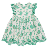 Girls Cynthia Dress | Kelly Green Eyelet
