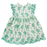 Girls Cynthia Dress | Kelly Green Eyelet