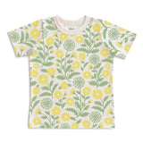 Short Sleeve Tee | Dandelions Green & Yellow