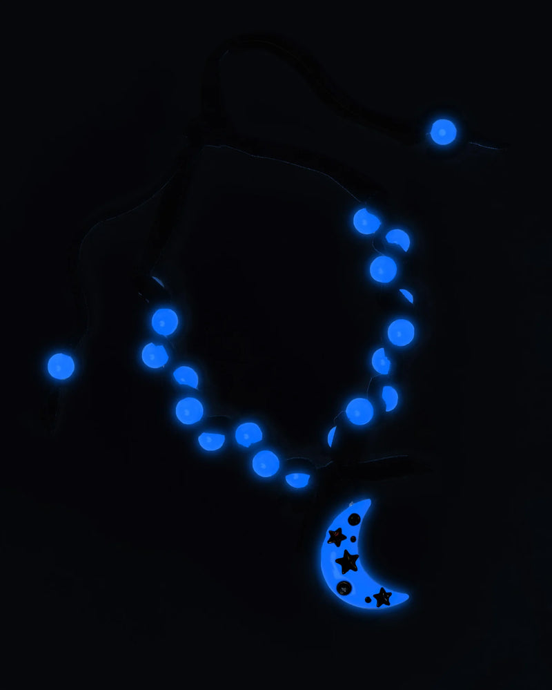 Blue Moon Glow In The Dark Necklace