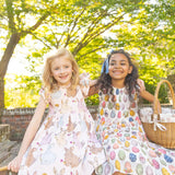 Girls Eloise Ruffle Dress | Multi Eggs