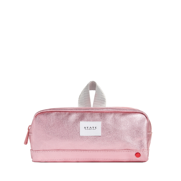Clinton Pencil Case | Pink\Silver