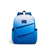 Kane Double Pocket Backpack | Blue Gradient Diagonal Zipper