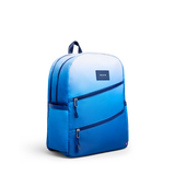 Kane Double Pocket Backpack | Blue Gradient Diagonal Zipper