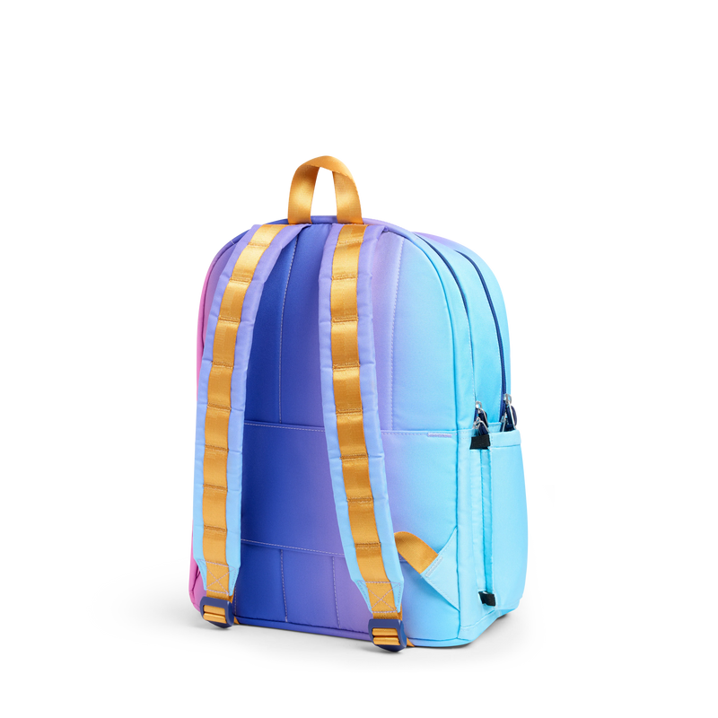 Kane Double Pocket Backpack | Blue Pink Gradient