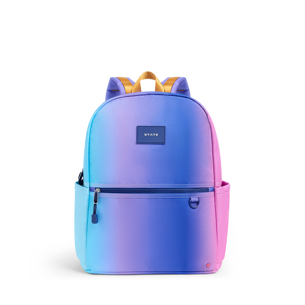 Kane Double Pocket Backpack | Blue Pink Gradient