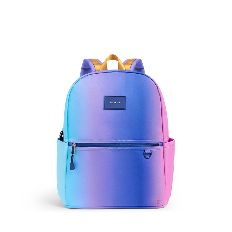 Kane Double Pocket Backpack | Blue Pink Gradient