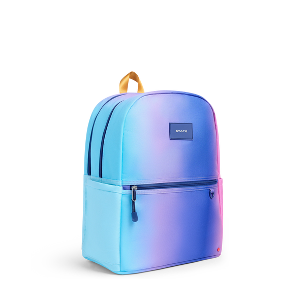 Kane Double Pocket Backpack | Blue Pink Gradient