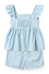 Summer Set with Emb | Light Blue Comb