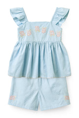 Summer Set with Emb | Light Blue Comb
