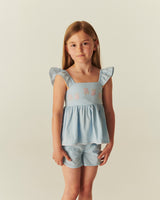 Summer Set with Emb | Light Blue Comb