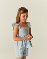 Summer Set with Emb | Light Blue Comb