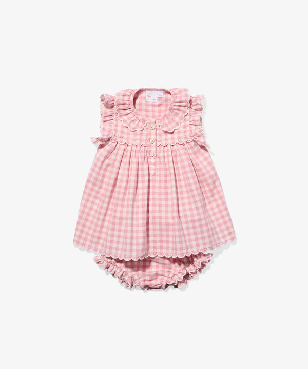 Sadie Baby Dress | Rose Check