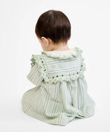 Sara Baby Dress | Sage Chevron Stripe