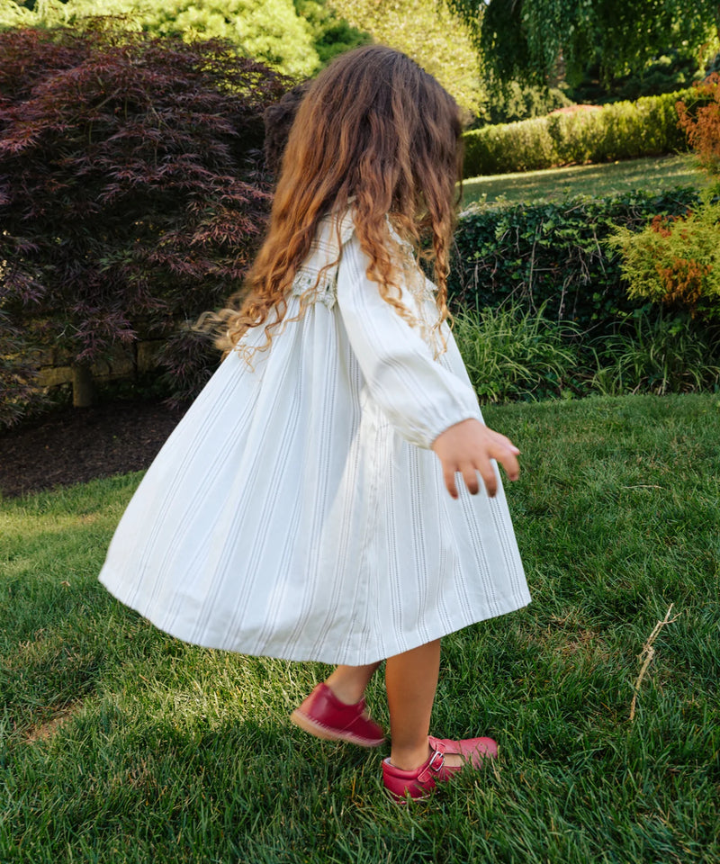Sara Dress | Sage Chevron Stripe