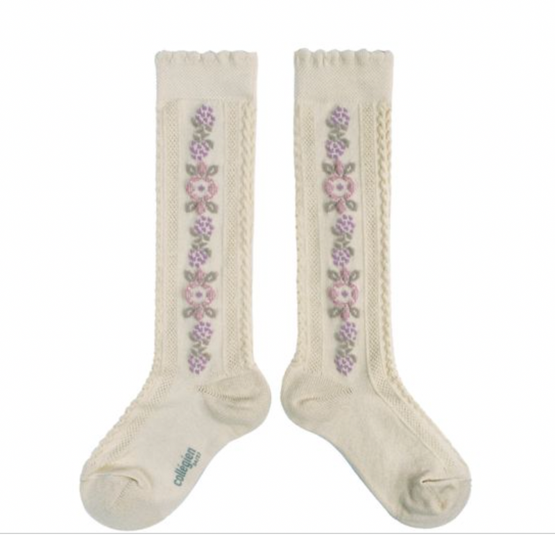 Dalia Knee High Socks | Cream