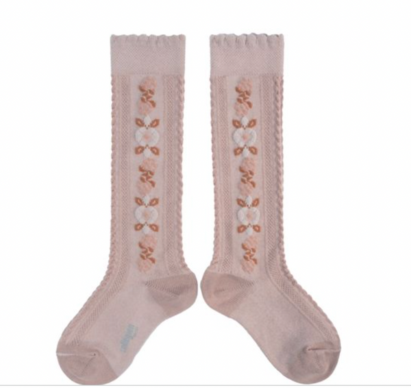 Dalia Knee High Socks | Antique Rose