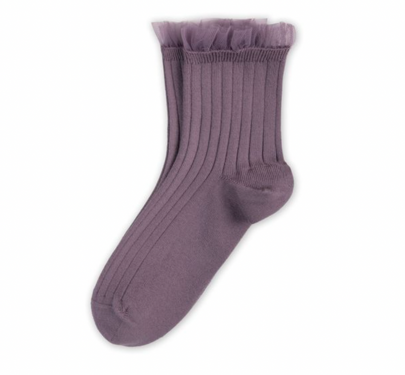 Margaux Tulle Ankle Socks | Wisteria