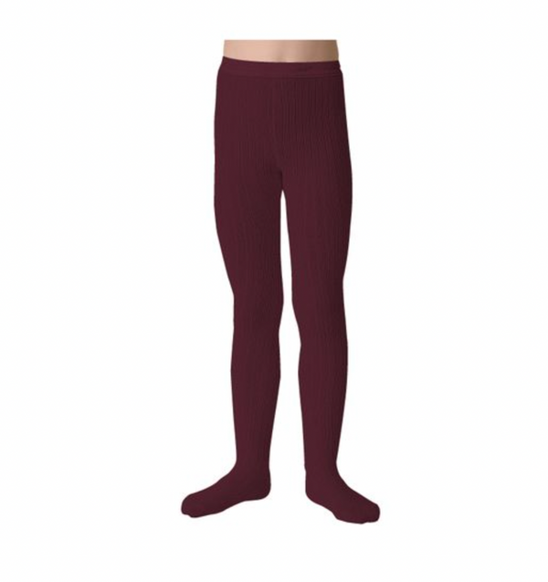 Louise Ribbed Tights | Bordeaux Grand Cru