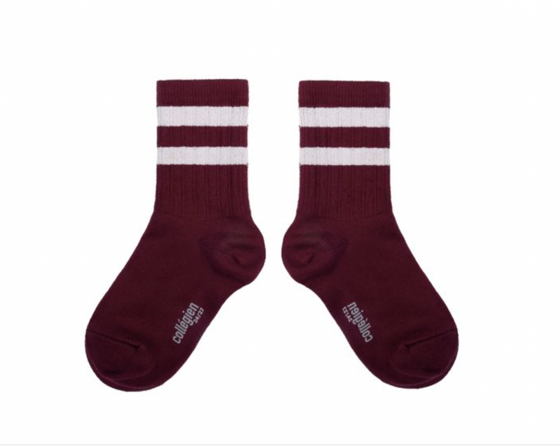 Nico Varsity Socks | Bordeaux