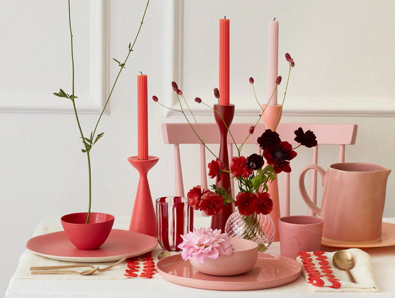 Coral Table Candles