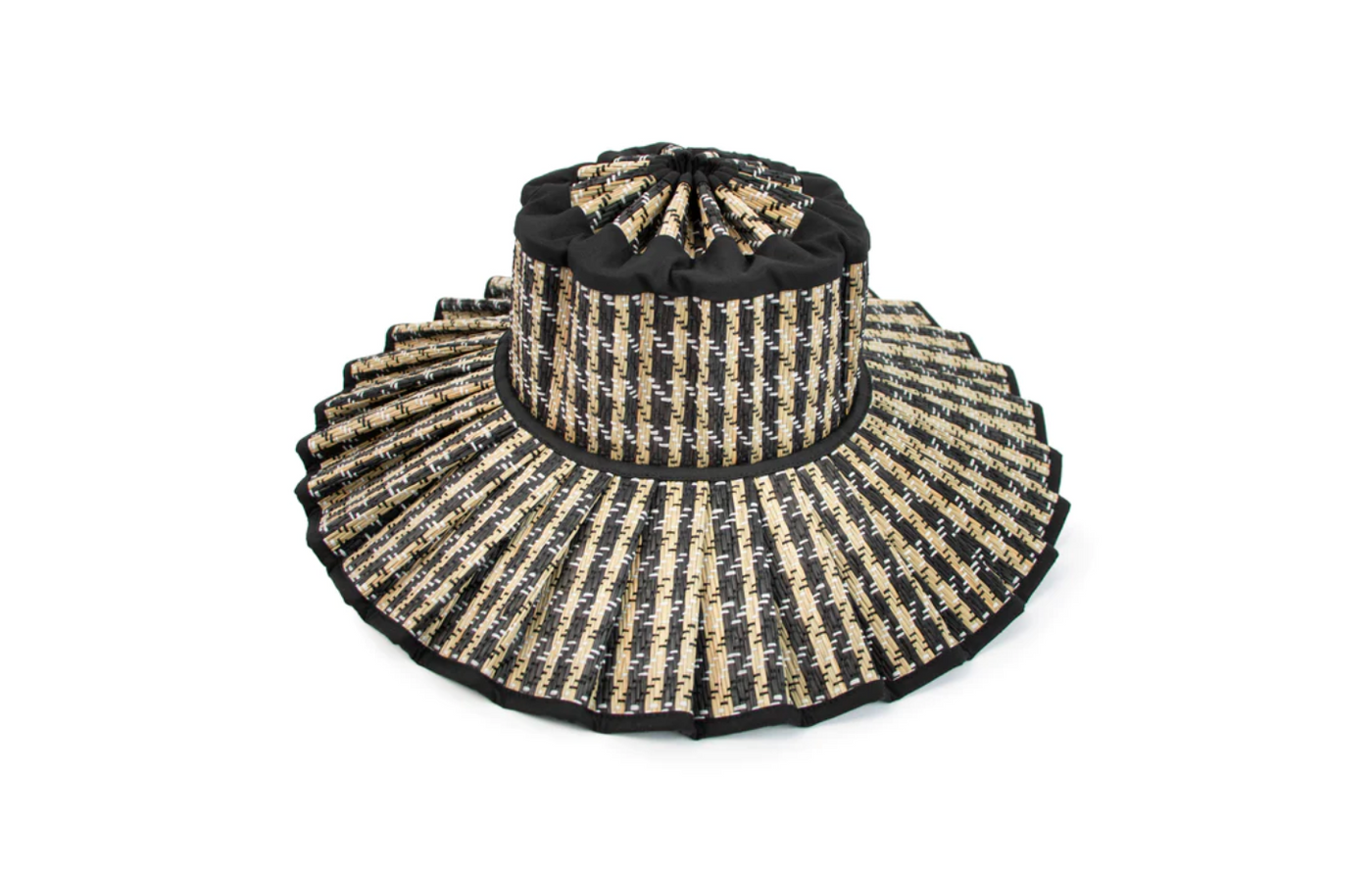 Lorna Murray 麦わら帽子　S size Excellent Lorna Murray Hat Straw Folding Ribbon Beige Blue