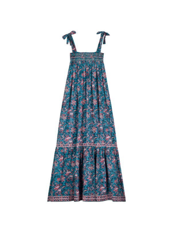 Louise Misha Dress Marcelette | Teal Garden of Eden