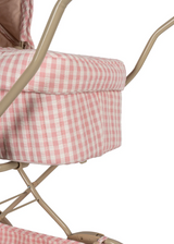 Doll Pram | Powder Pink Check