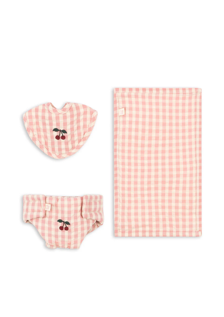 Doll Nursery Set | Powder Pink Check