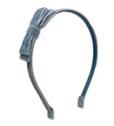 Shimmer Velvet Bow Headband | Blue