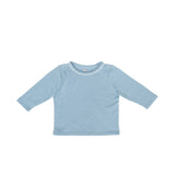 Edward Long Sleeve Tee | Dusty Blue w. White Trim