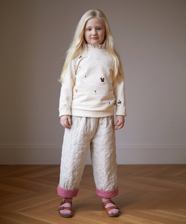 Embroidered Sweatshirt | Gardenia