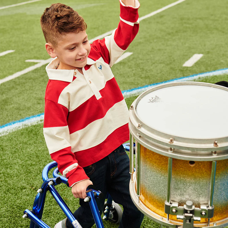 Boys Albert Rugby Shirt | Red & White