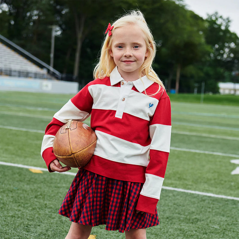 Boys Albert Rugby Shirt | Red & White
