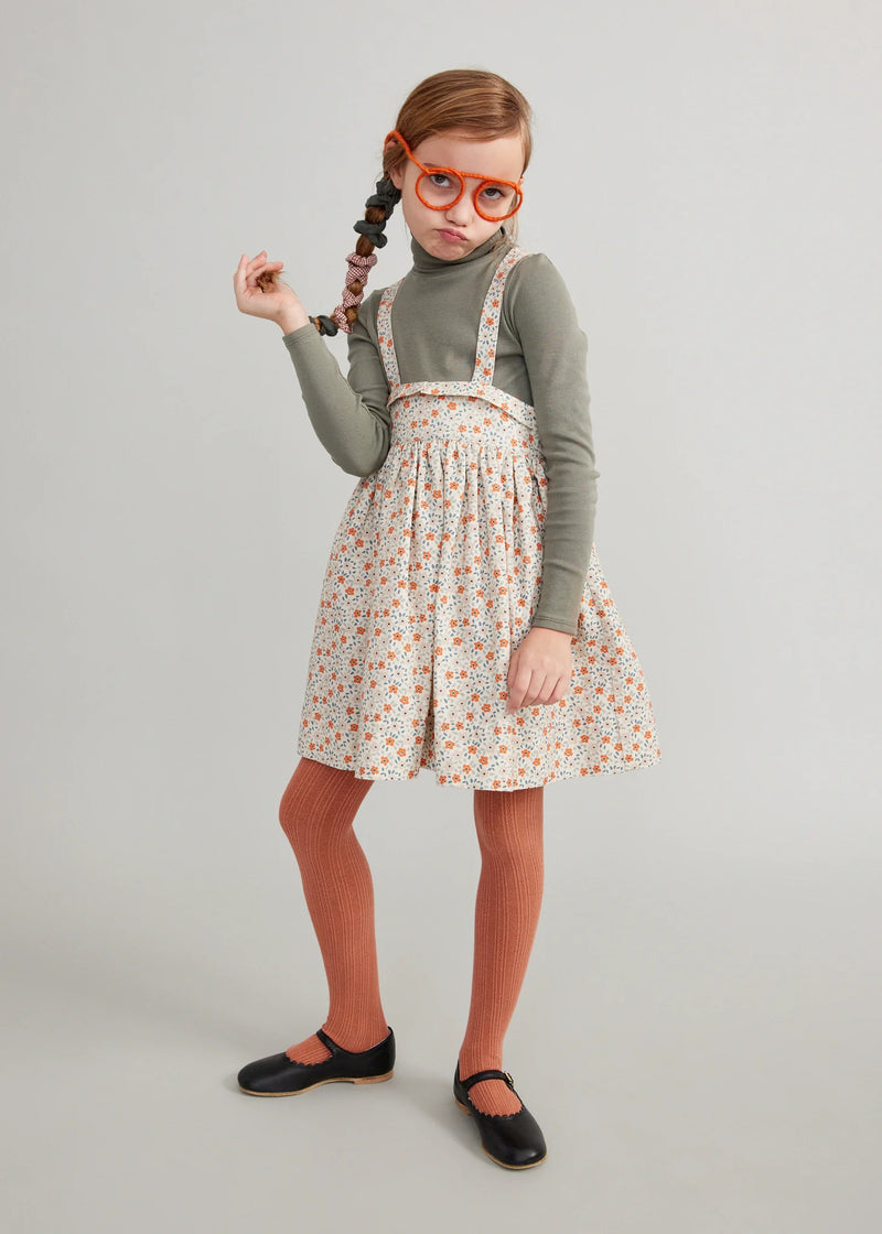 Enola Pinafore | Meadow Print | Marigold Modern Kids