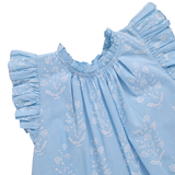 Baby Girls Harper Bubble | Blue Dewdrop Block Print