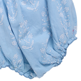 Baby Girls Harper Bubble | Blue Dewdrop Block Print