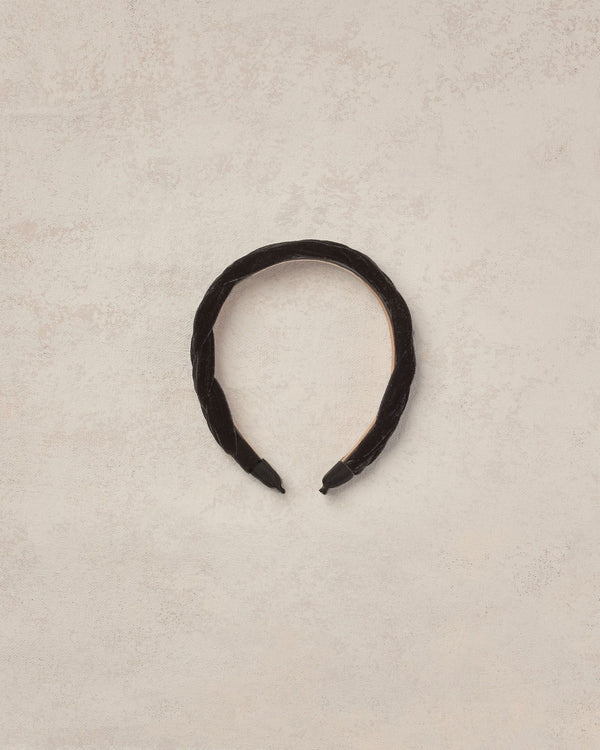 Velvet Braided Headband | Black