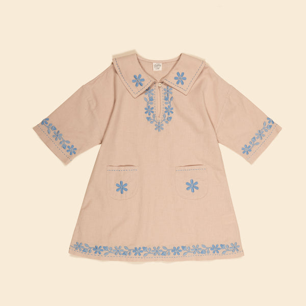 Thalia Dress | Pink Beige