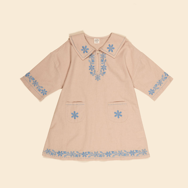 Thalia Dress | Pink Beige