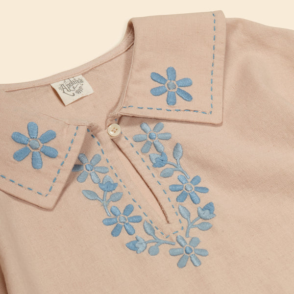 Thalia Dress | Pink Beige