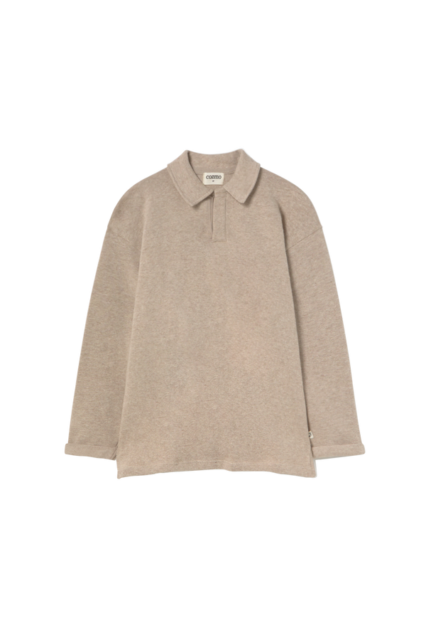 Timork Soft Brushed Knit Sweater | Stone