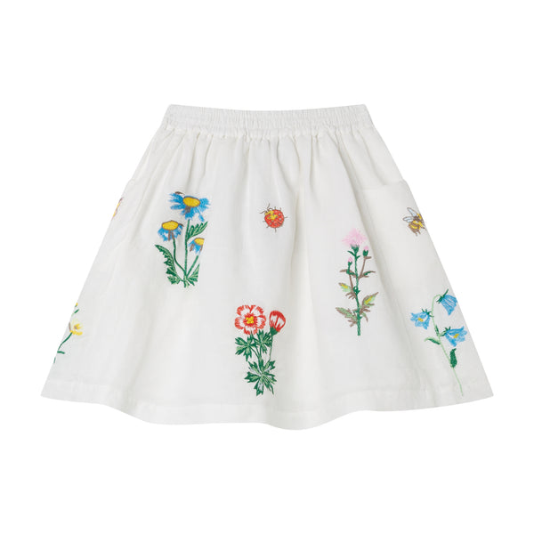 Girl Skirt | Flower Embroidery