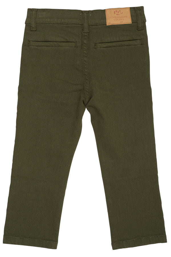Twill Chinos Slim  with Stretch | DK Green