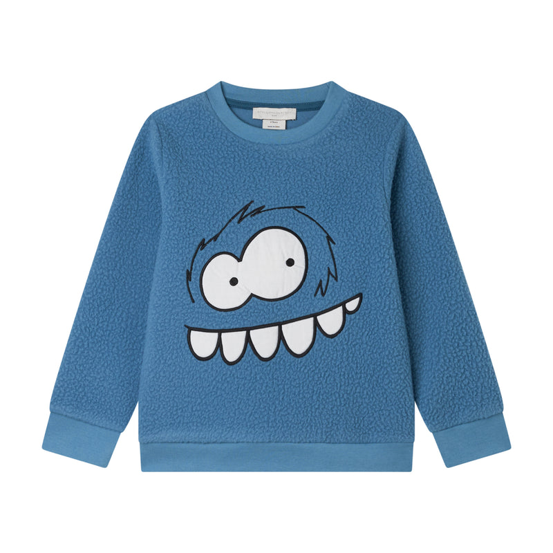 Boy Teddy Sweatshirt with Yeti Face Print