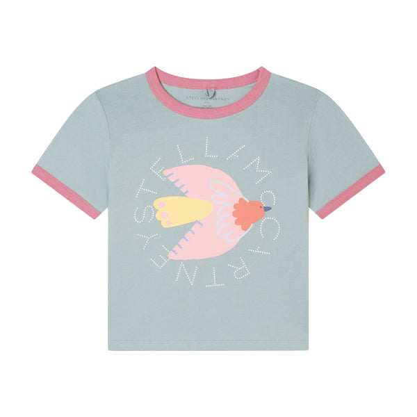 Girl SS T-Shirt with Bird Logo Disc Print