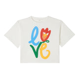 Girls SS T-Shirt with Love Graphic