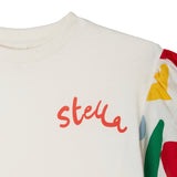 Girl SS T-Shirt with Flowers Print Sleeves